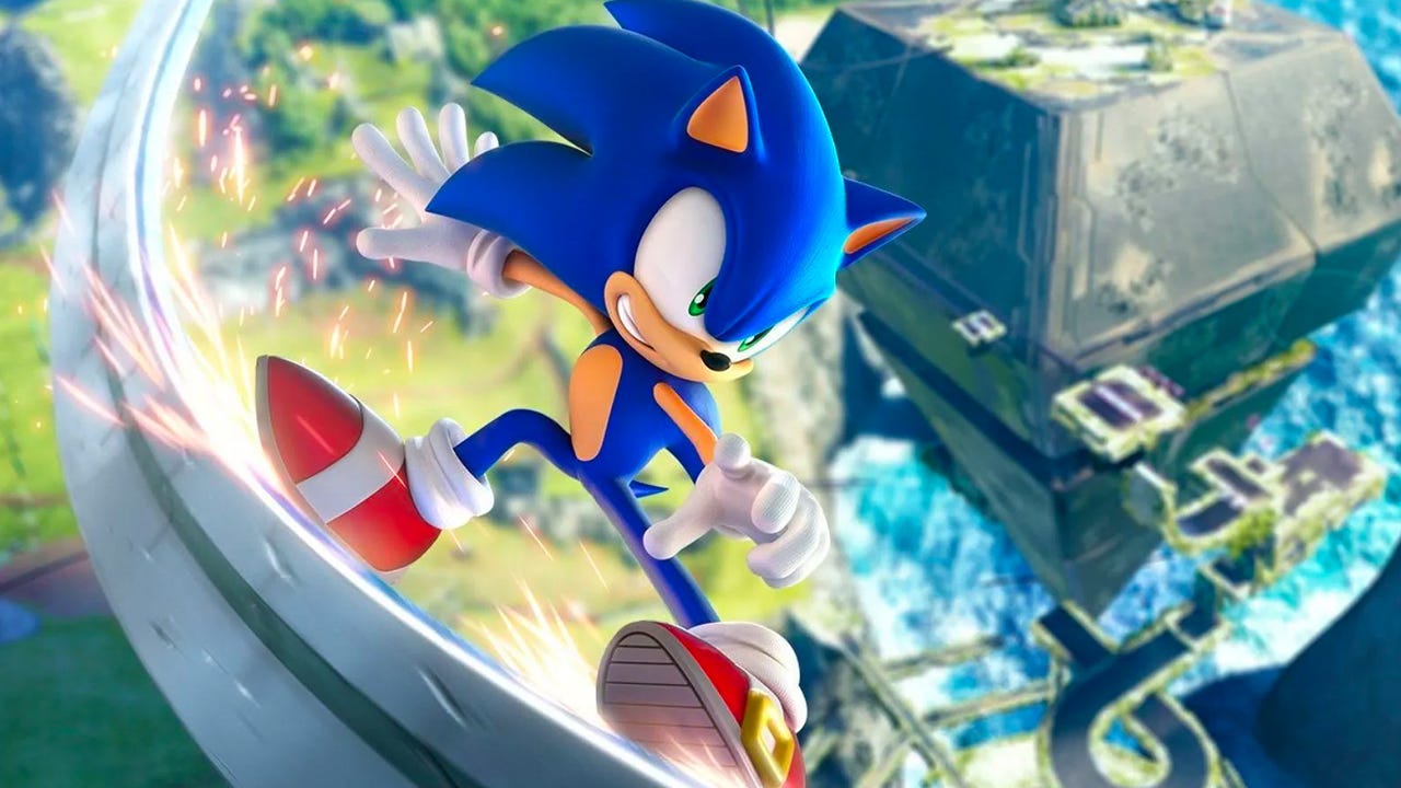 Screenshot of IGN's games review: IGN gave Sonic Frontiers a 7 — the house number for games it's too polite to have a feeling about.