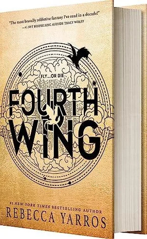 Screenshot of Kirkus Reviews's books review: Kirkus recommended Fourth Wing while listing zero things it does well